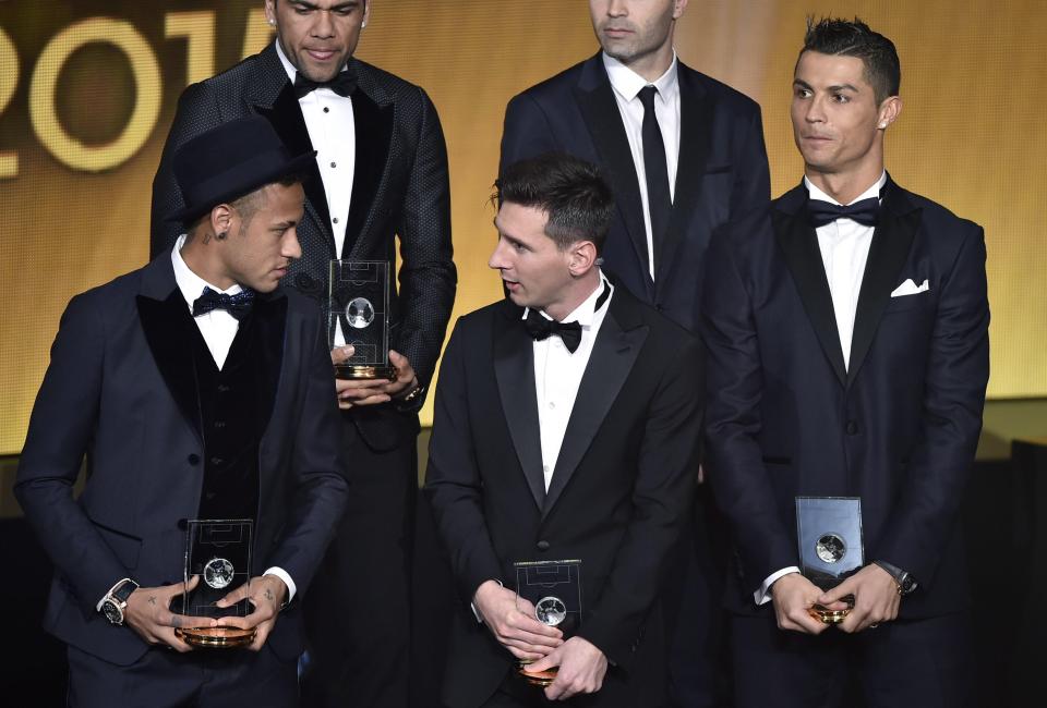  Neymar finished third in Ballon d'Or standings back in 2015