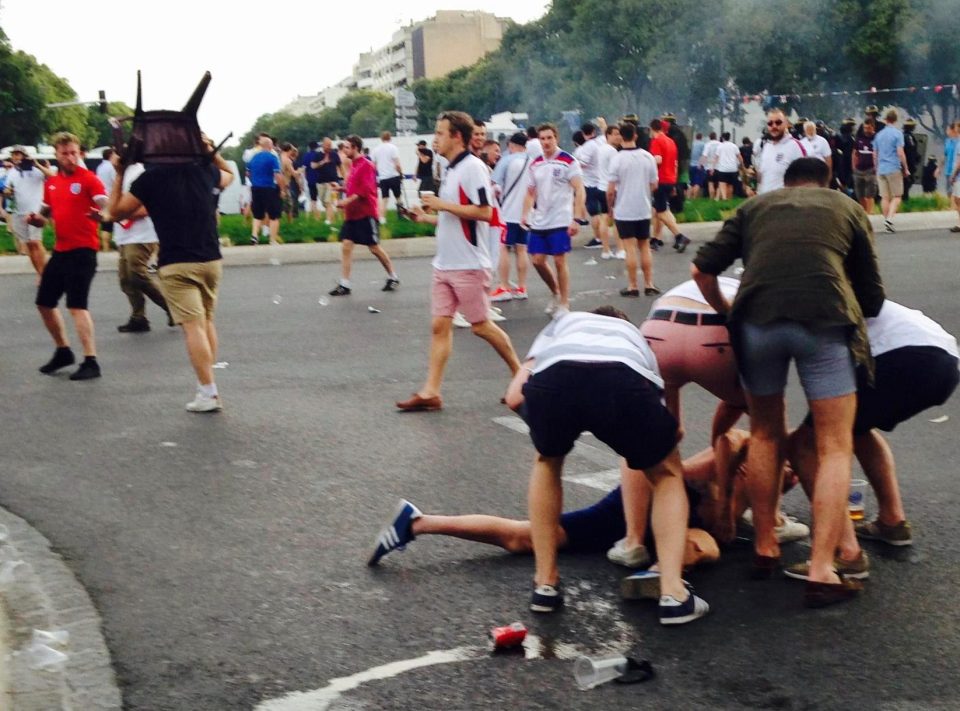  The French police struggled to keep the carnage under control