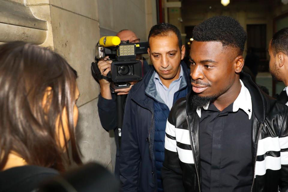  Aurier arrives at a Paris court in September to faces charges