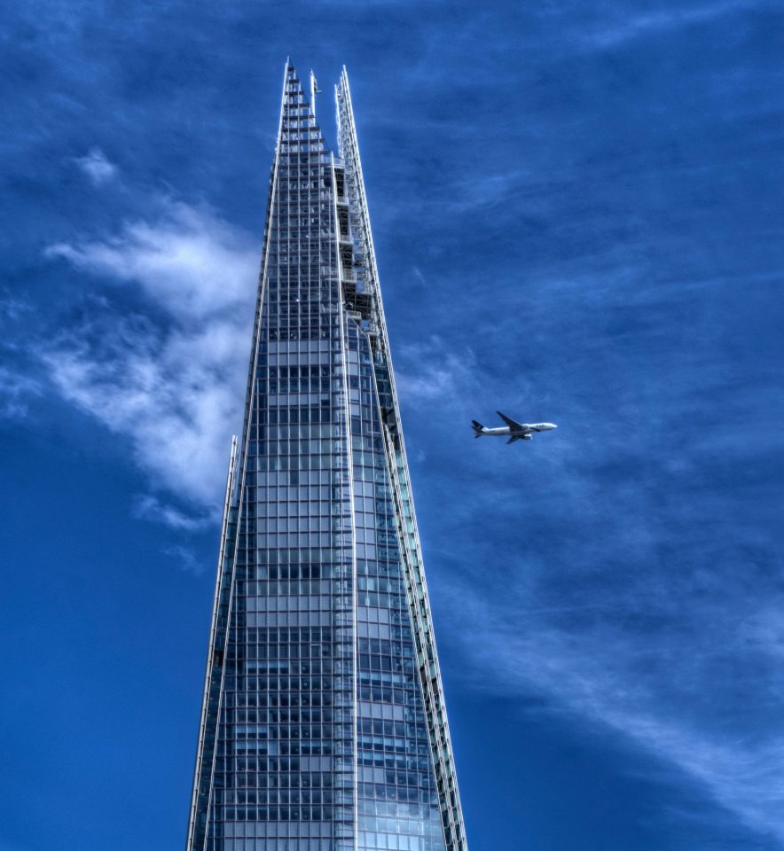  A serious incident nearly occurred over London when a drone flew close to a plane as it travelled over The Shard