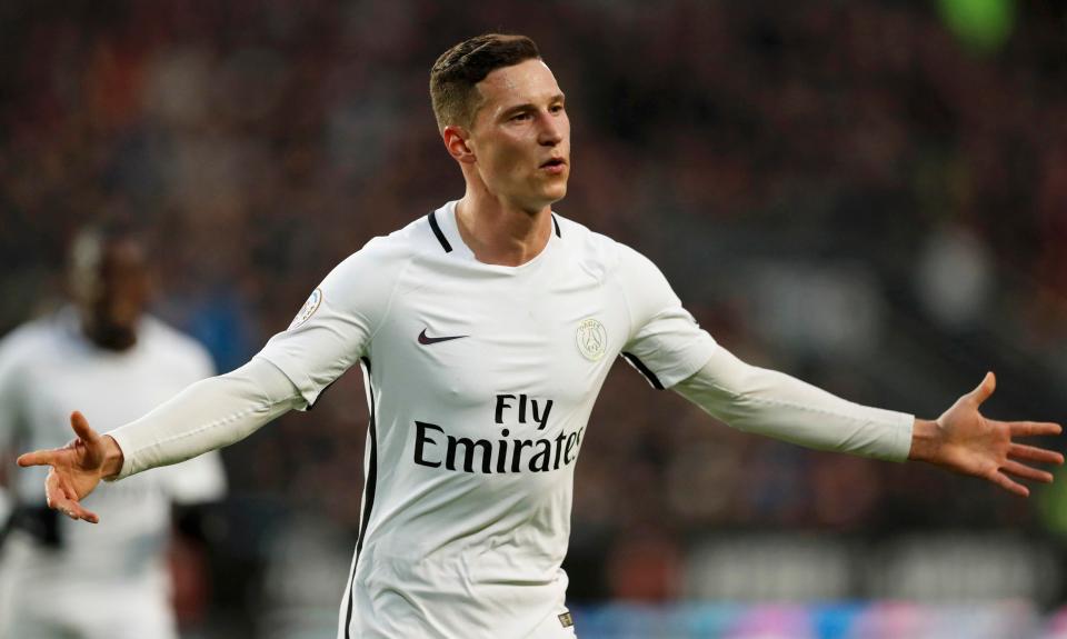  Julian Draxler appears on his way out of PSG