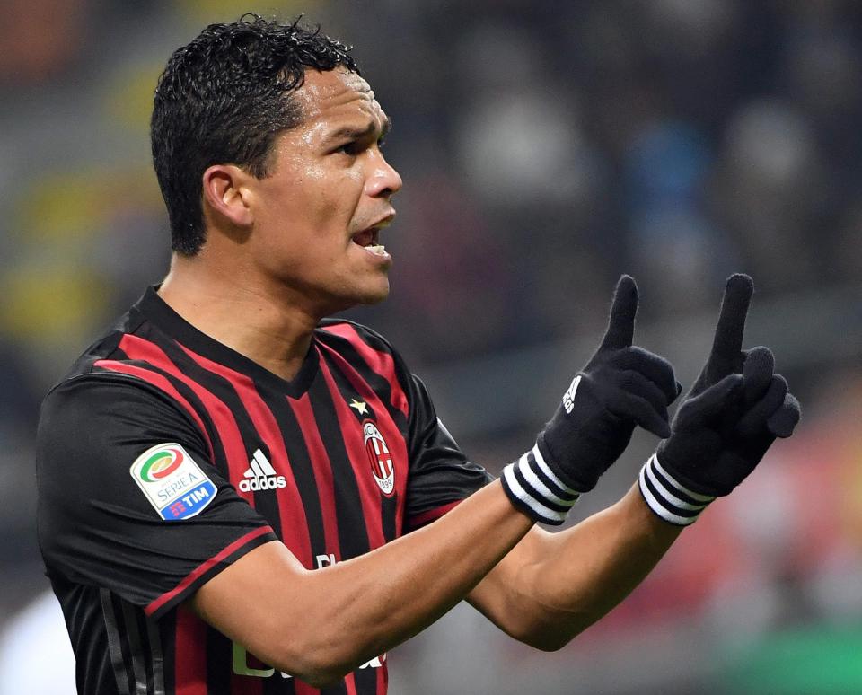  Carlos Bacca has swapped AC Milan for Villarreal in a season-long loan deal