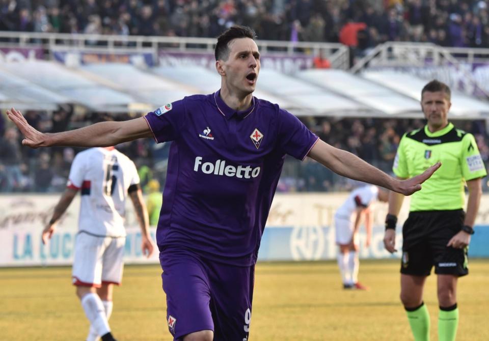  Fiorentina's Nikola Kalinic is also being watched by Milan chiefs