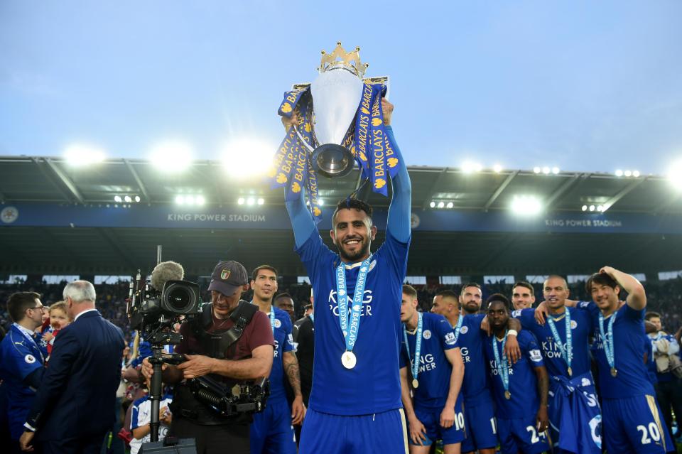  Riyad Mahrez lifted the Premier League trophy with Leicester in 2016