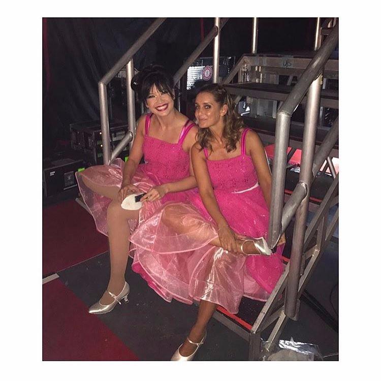  Daisy Lowe and Louise Redknapp backstage at Strictly in 2016