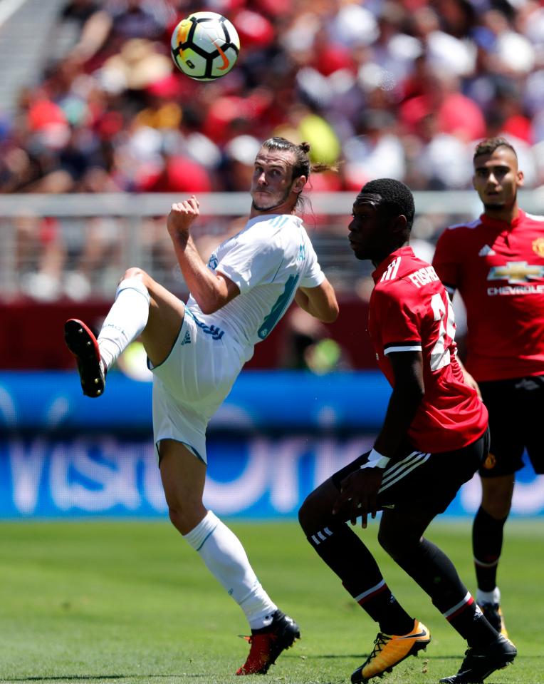  Timothy Fosu-Mensah, pictured challenging Gareth Bale, played against Real Madrid in the States