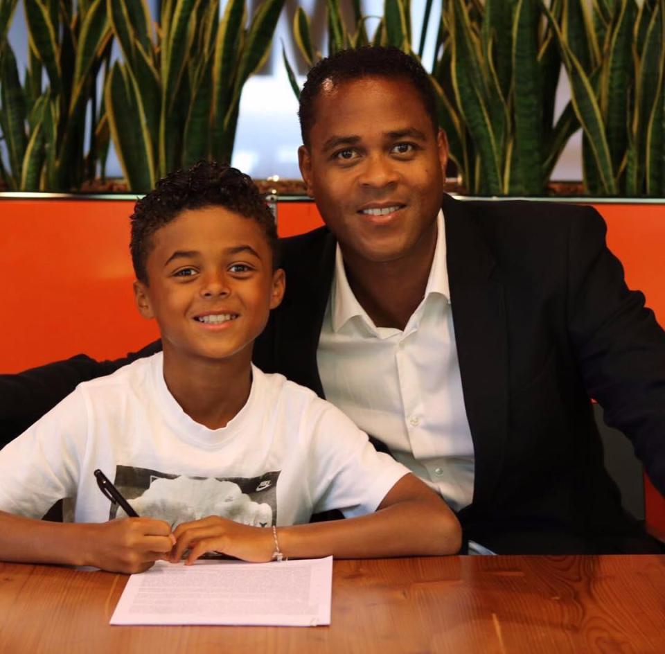  Shane Kluivert with his dad and Holland legend Patrick