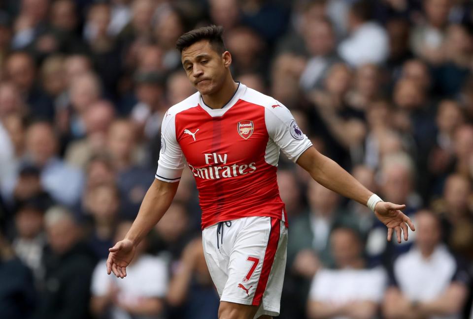  Alexis Sanchez has had a long-running contract dispute with Arsenal who have refused to bow to his huge wage demands