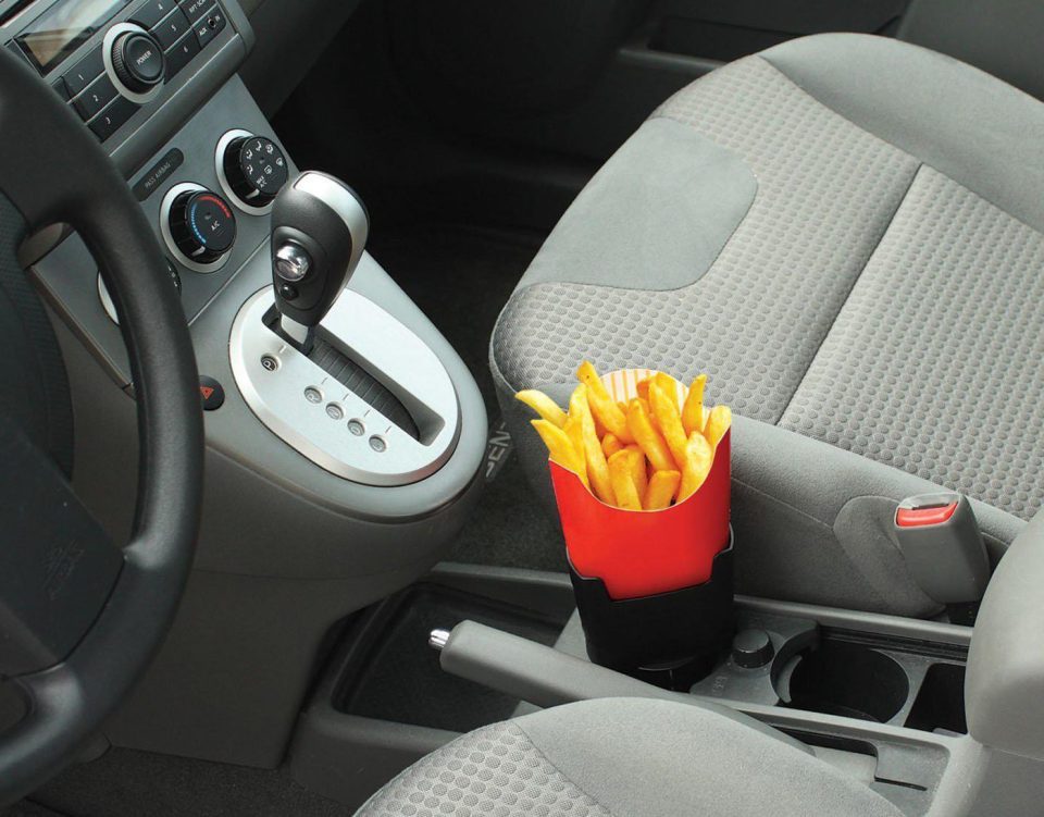  You can now put your drive-thru chips in a special holder to eat during a car journey