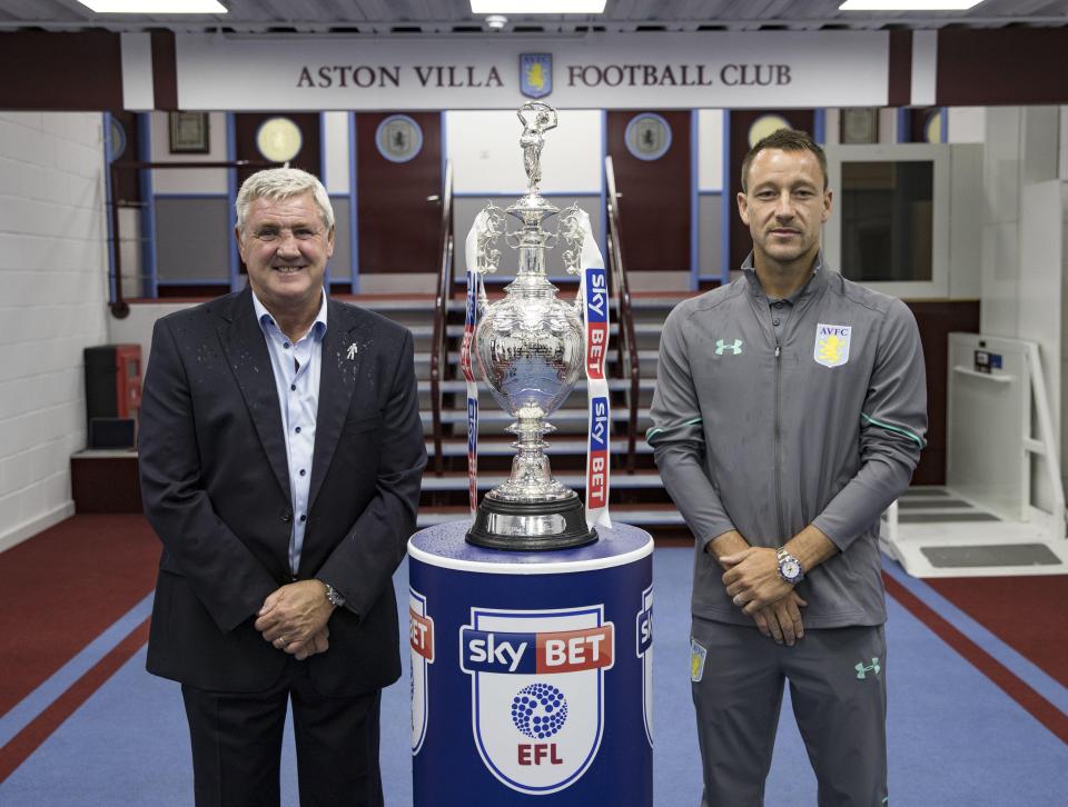  Steve Bruce and John Terry are hoping to be holding this trophy in May