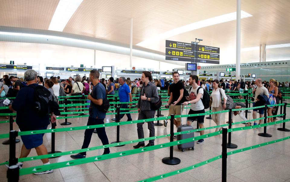  Queues have already been long at Barcelona and several other major European airports