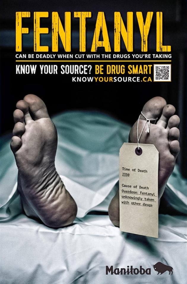  Canadian public health posters warn of the dangers of Fentanyl