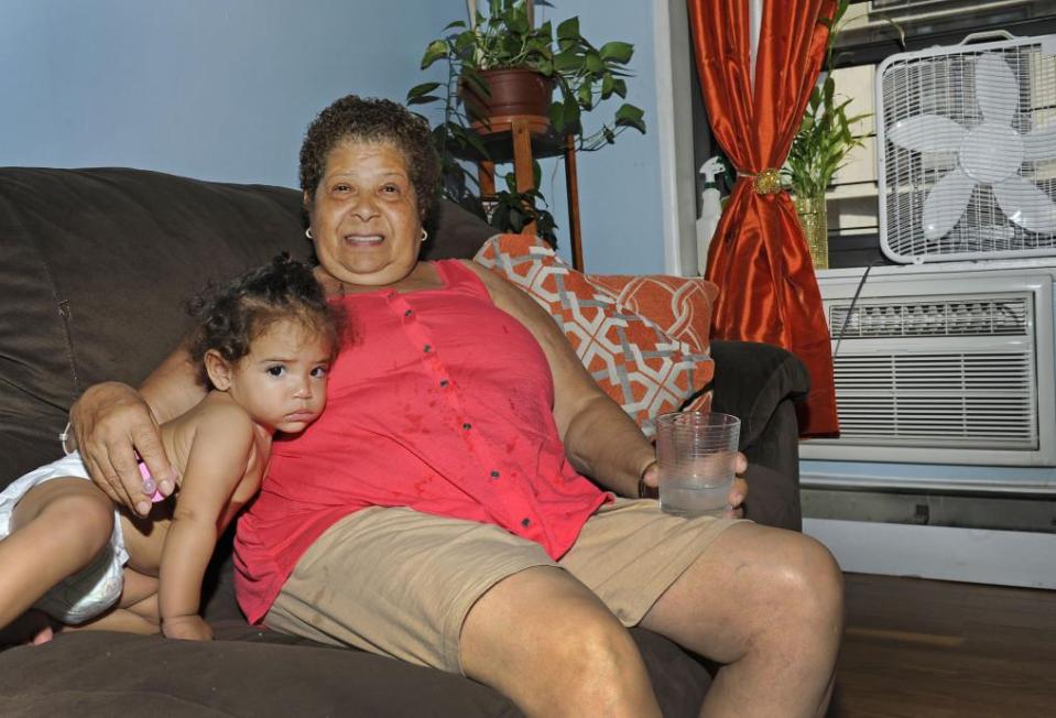 Leonor Fernandez with her granddaughter