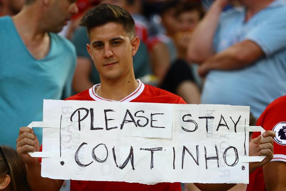  One Liverpool fan made his feelings known in Germany in midweek