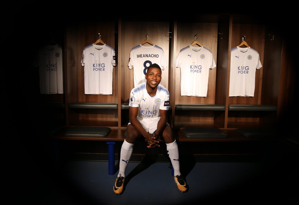  Kelechi Iheanacho in the Leicester changing room after completing his £25m move