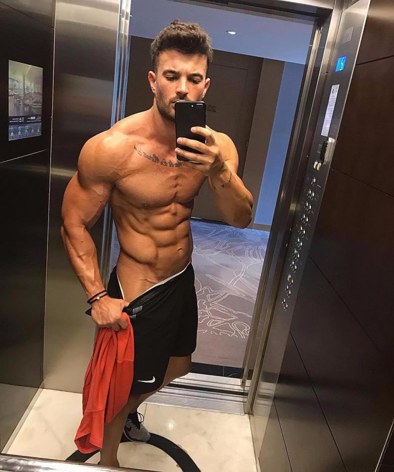  The reality star regularly shows off his rock hard abs and pecs