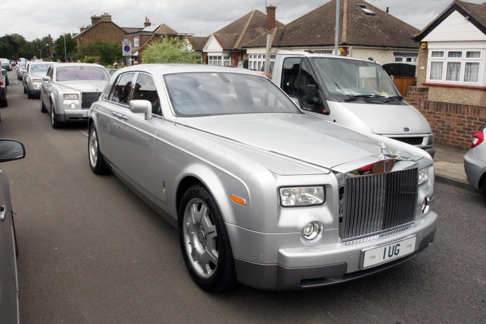  A number of silver Rolls-Royce drove behind the procession as many people paid their respects to the popular man