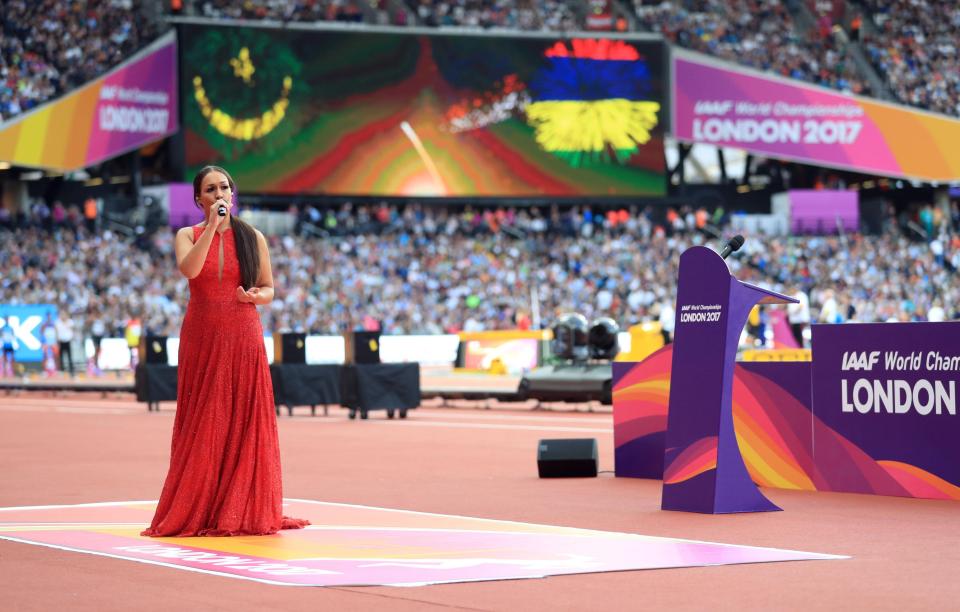  Rebecca Ferguson sung at the London 2017 opening ceremony - causing a delay for the athletes in the first race