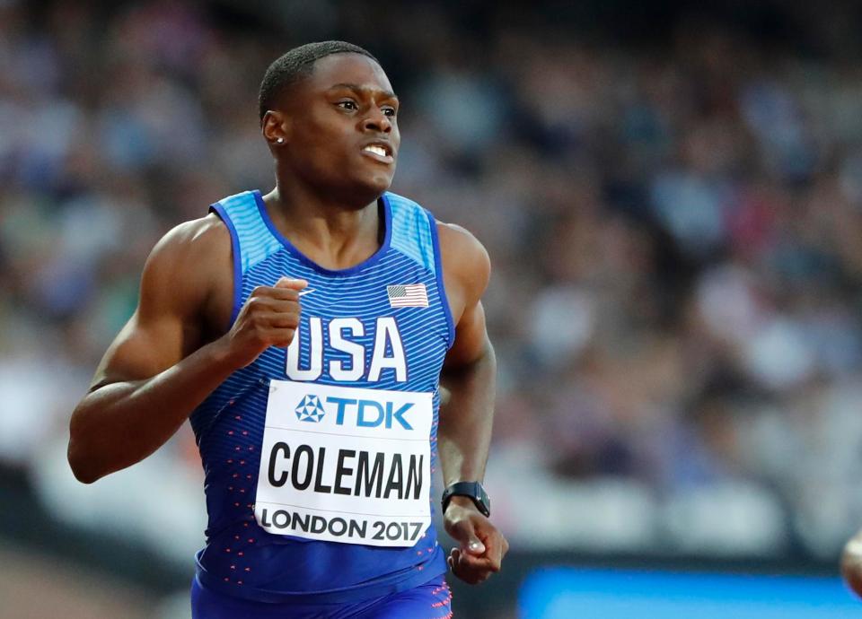  Christian Coleman looked in ominous form as he breezed through his heat