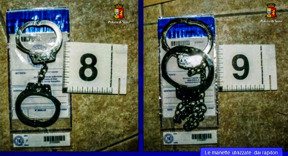  Handcuffs were also found in the farmhouse near Turin