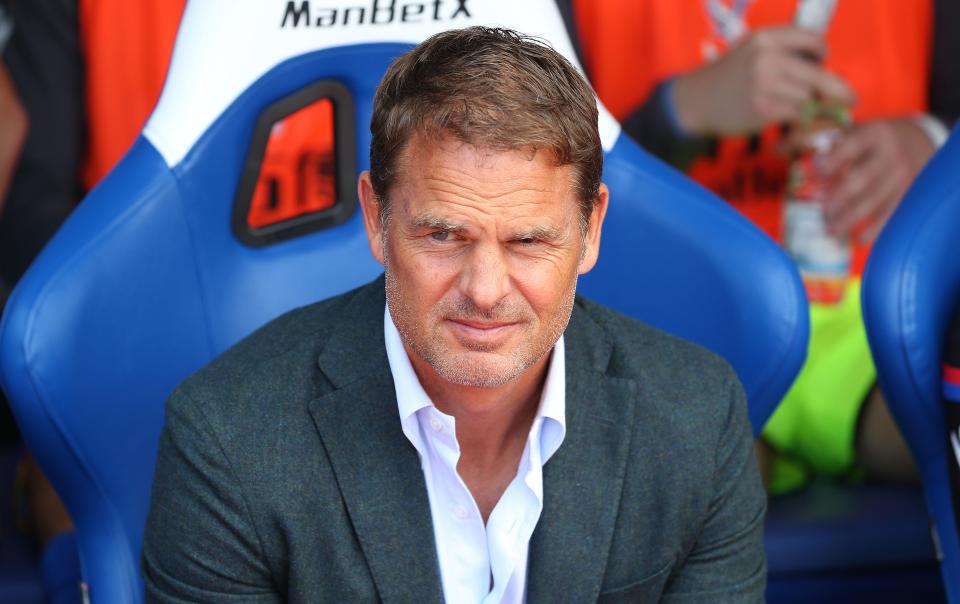  Frank de Boer is Crystal Palace's manager for the new Premier League season