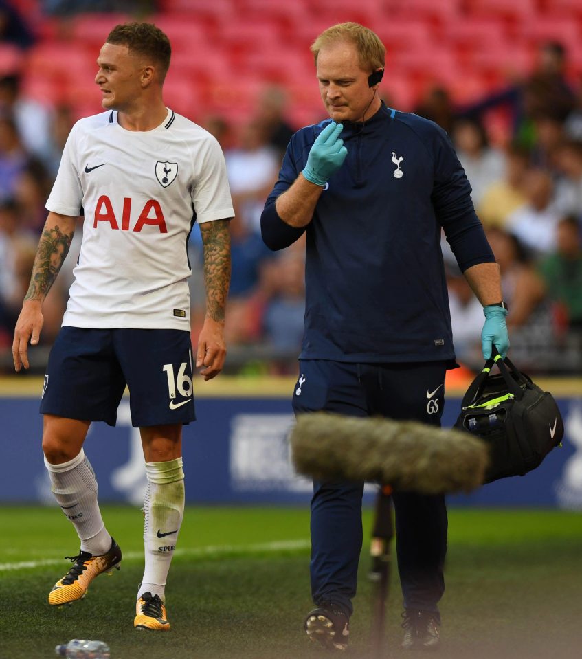  Kieran Trippier was injured against Juventus and is a doubt for the season opener