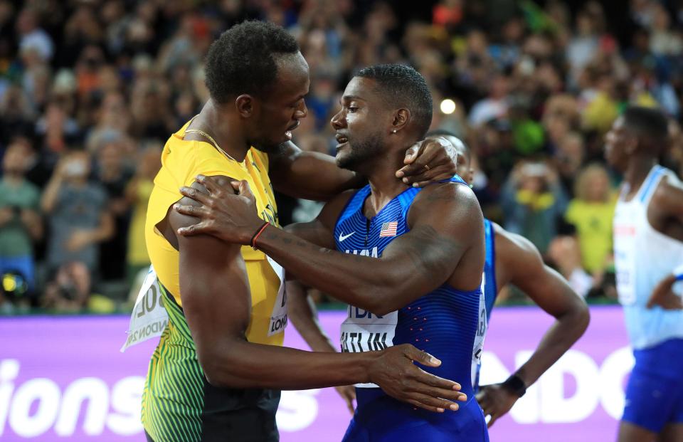  Gatlin won the 100m final as Bolt could only secure a bronze