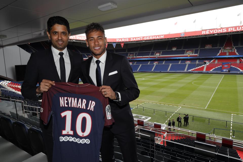  Neymar left Barcelona in a world-record £198m move to PSG last week