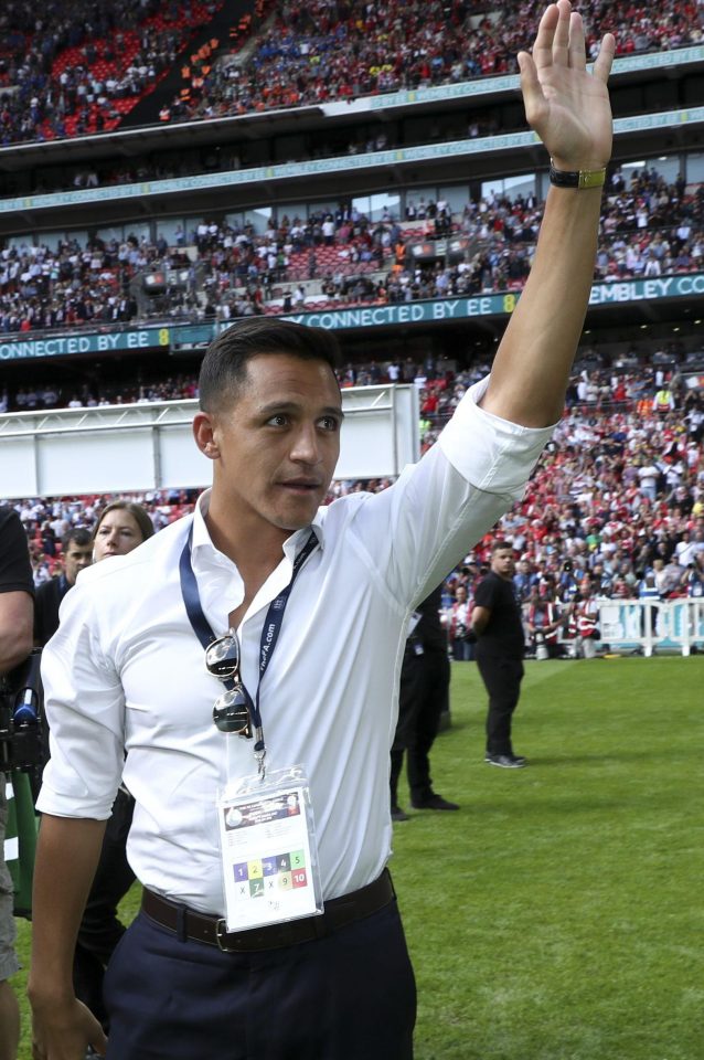  Alexis Sanchez may well be waving goodbye to the Arsenal fans, and the Premier League