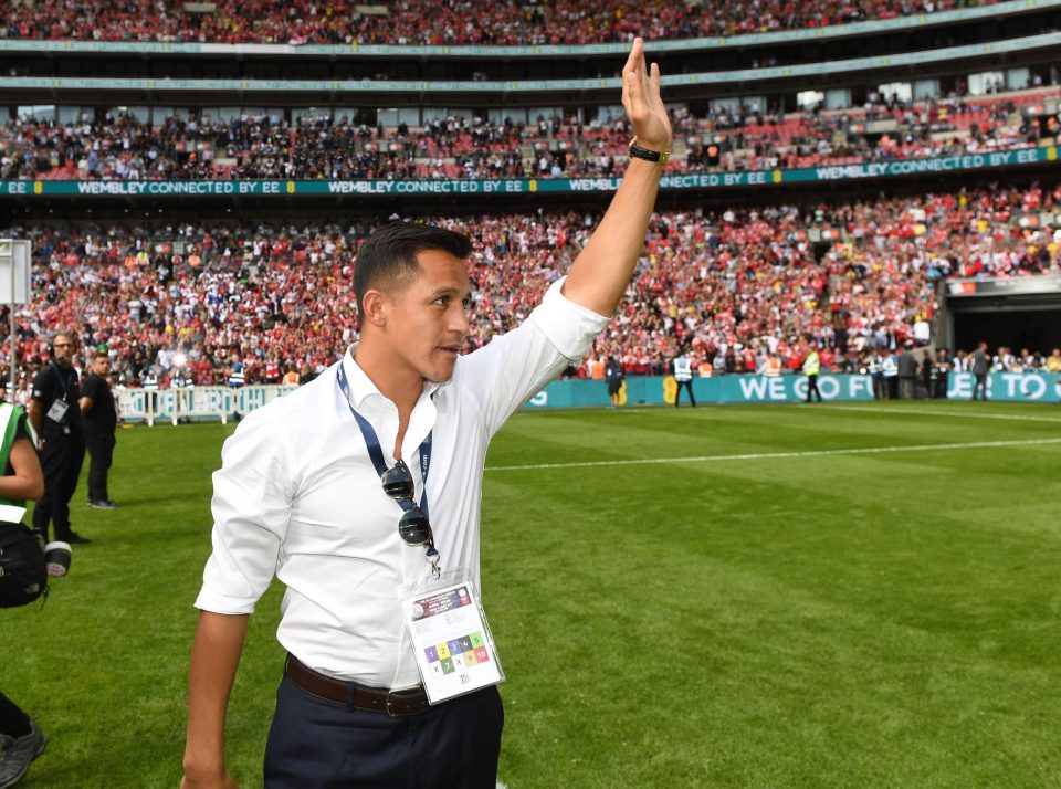  The wantaway striker watched Arsenal's Community Shield final against Chelsea from the sidelines