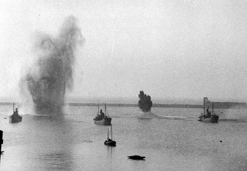 Ships were targeted as they crossed the Channel during the battle