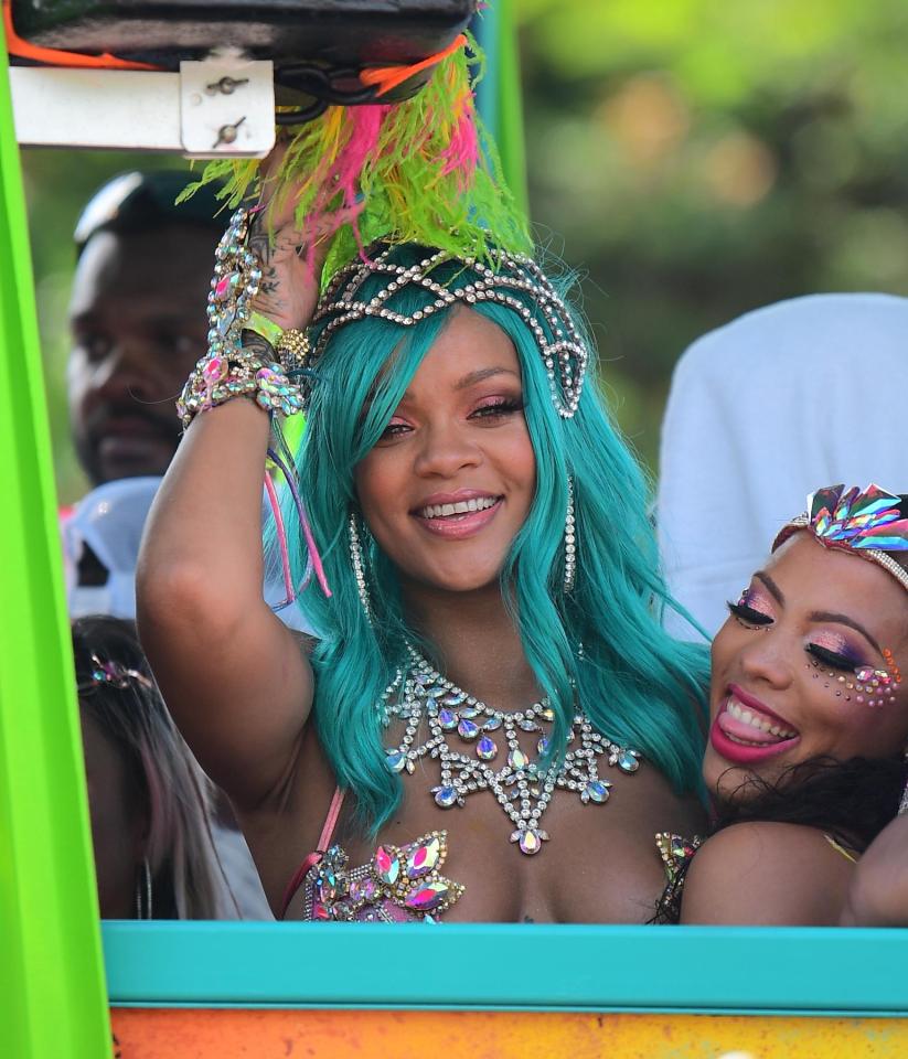  Rihanna in her home country Barbados at the annual Crop Over Festival