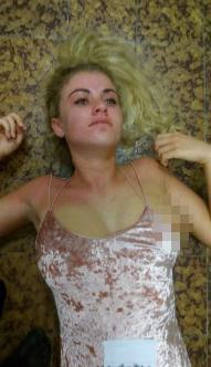 Chloe pictured during her ordeal where she says she was drugged and taken to a remote Italian farmhouse