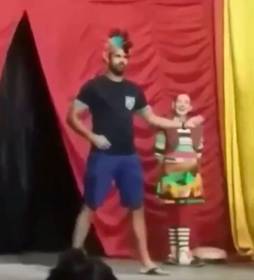 Diego Costa has literally been clowning around in Brazil