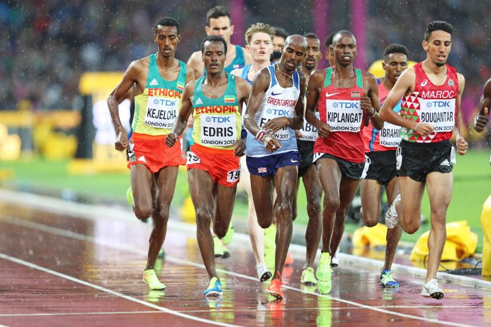  Farah needed three stitches to his leg after winning the 10,000m final last Saturday