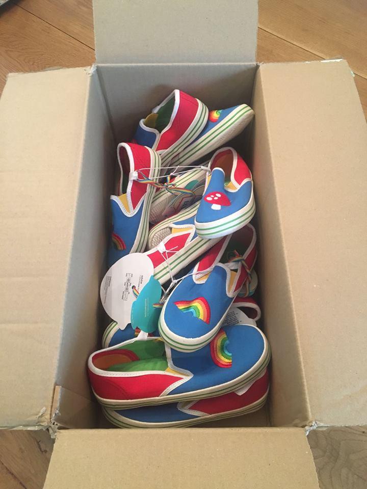  Mum Steph Opogah was left speechless when kind-hearted staff at Mothercare sent her this box of her son's favourite shoes