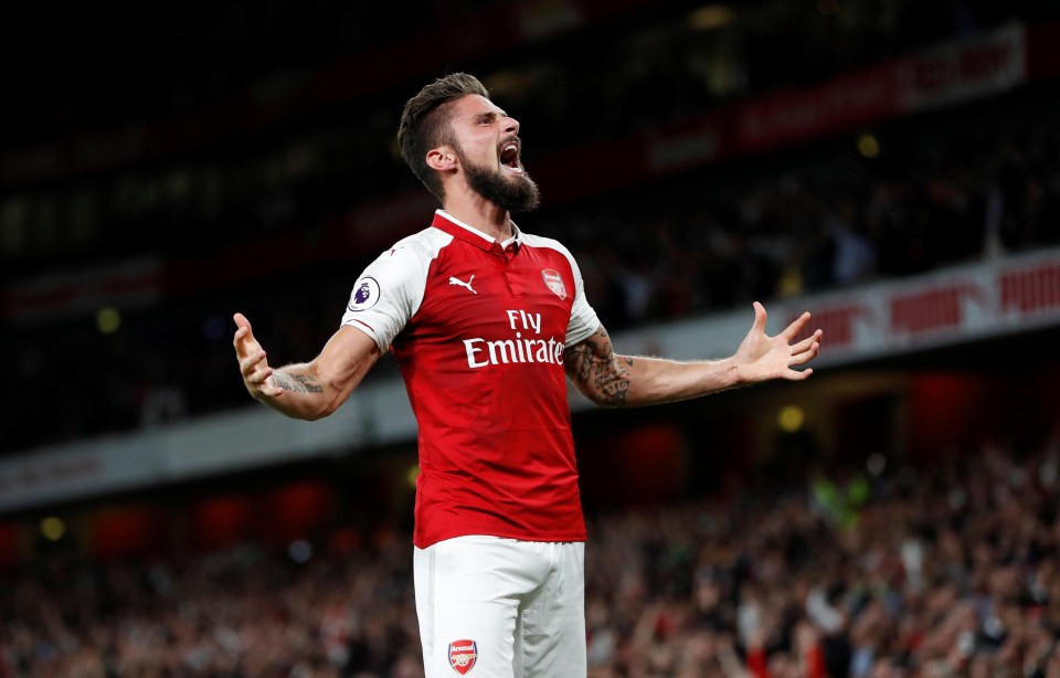 Olivier Giroud came off the bench to secure Arsenal a thrilling 4-3 victory over Leicester