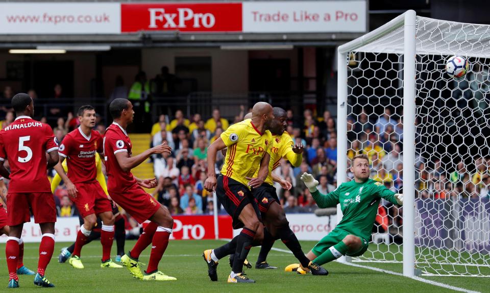  Stefano Okaka gave Watford the perfect start when he headed home after eight minutes