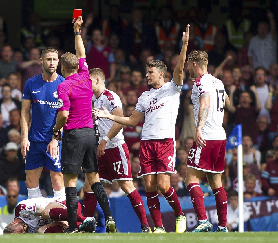 Garry Cahill misses oiut against Spurs after his red card v Burnley