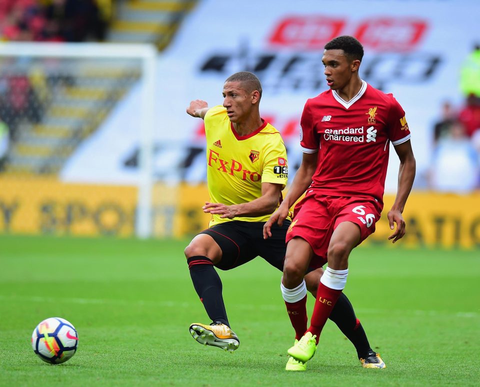  Alexander-Arnold in action during the 3-3 draw with Watford