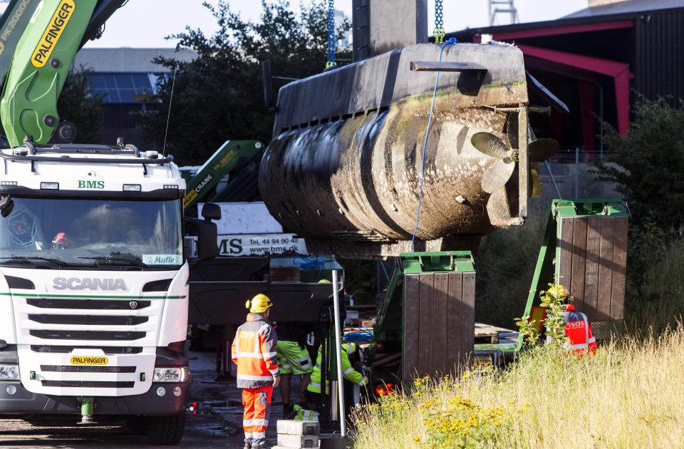  The sub is being examined by forensic detectives who are investigating the journalist's disappearance