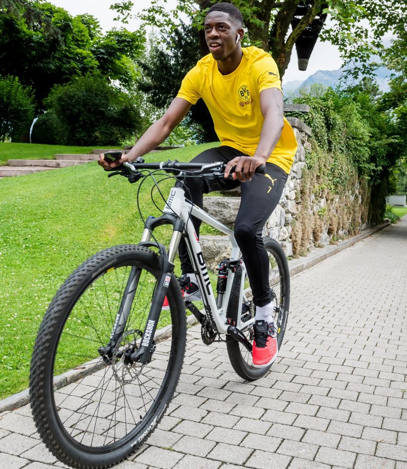  It looks like Dembele is on his bike and headed for the Nou Camp