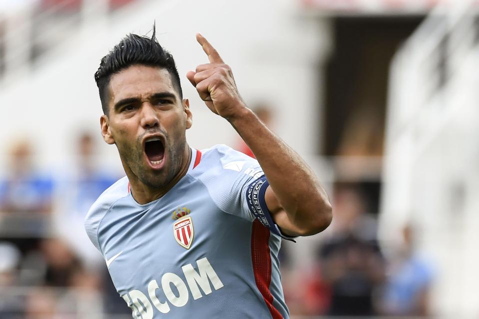  Radamel Falcao scored a hat-trick for the French champs