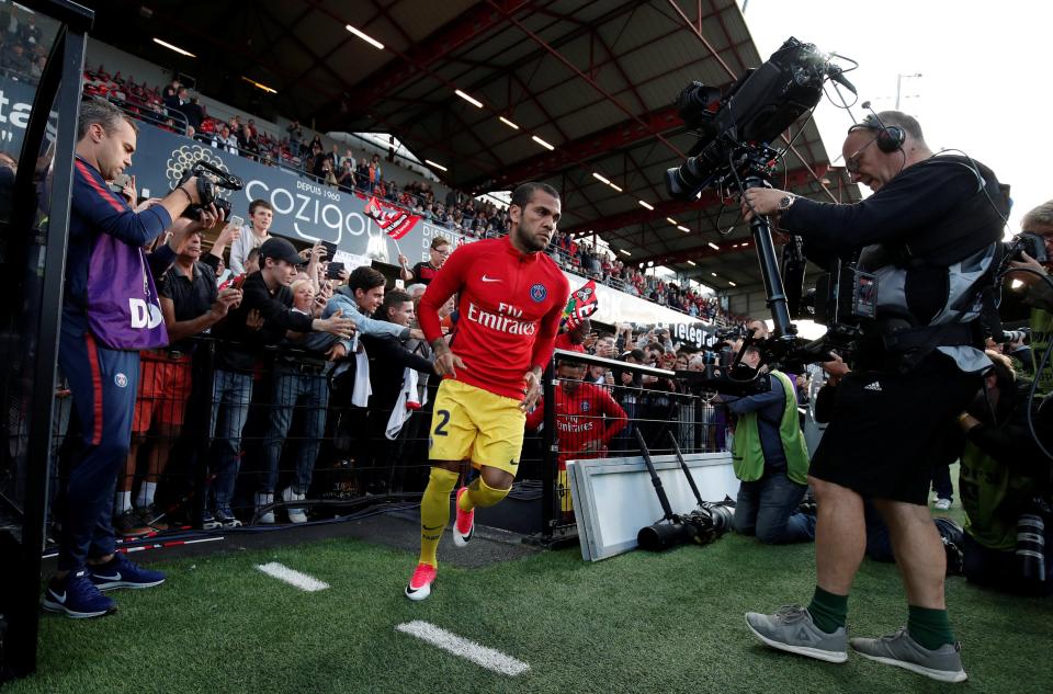  Dani Alves joined Paris Saint-Germain on a free, ahead of Manchester City