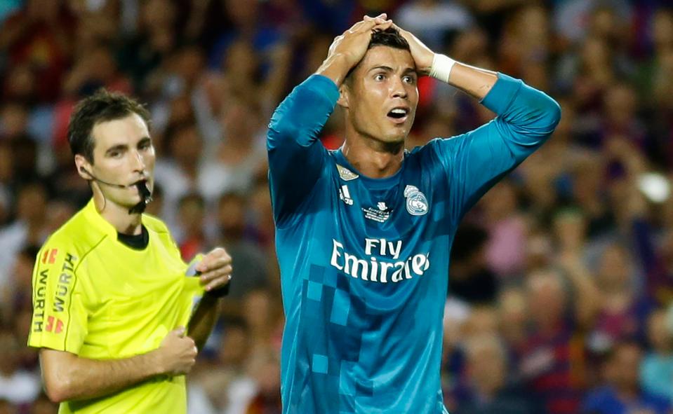 Cristiano Ronaldo was given a four-game ban for pushing the referee and a further match suspension for being sent off