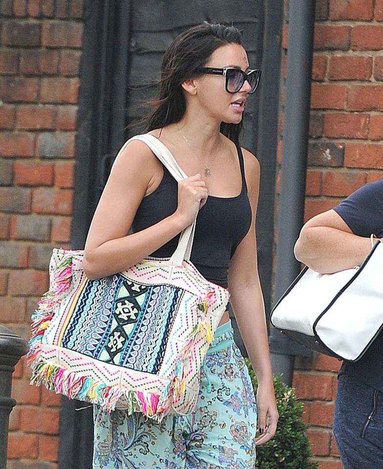  The Our Girl actress was spotted out having lunch with her husband Mark Wright and her parents