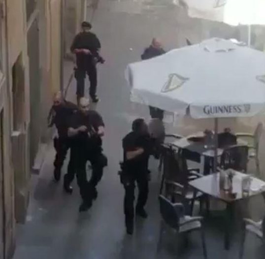  Armed cops were seen storming La Boqueria open air market