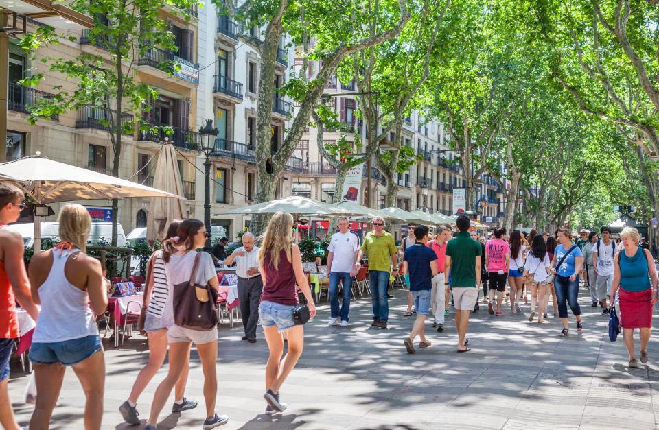  La Ramblas is a street in central Barcelona, popular with tourists and locals alike (file photo)