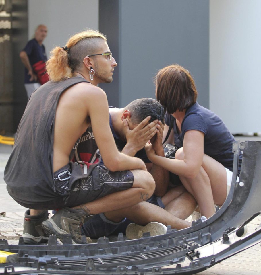  The van ploughed down the busy street smashing into terrified shoppers