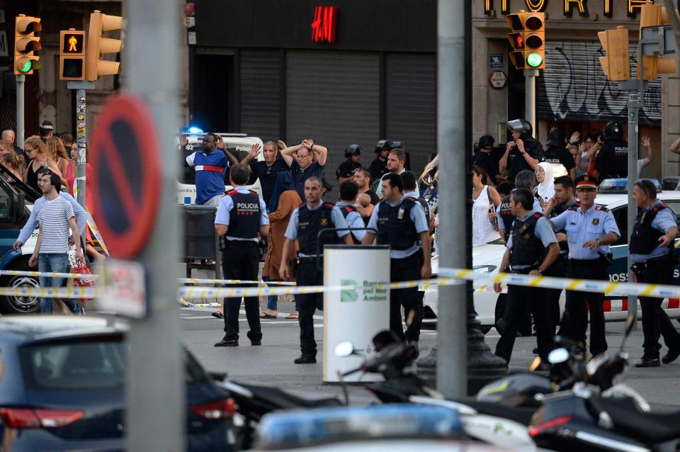  Armed cops swooped on the area quickly and evacuated thousands of scared tourists and shop workers